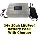 36v 20ah LifePro4 Battery Pack With Charger