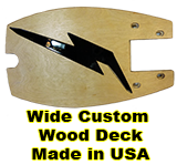 Wide custom wood deck (made in USA)
