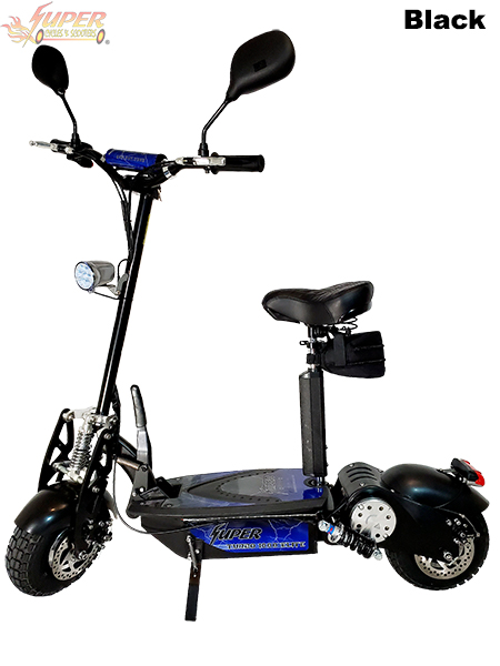 Super Turbo 1000-Elite LED Edition black electric scooter