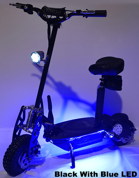 Super Turbo 1000-Elite LED Edition black electric scooter