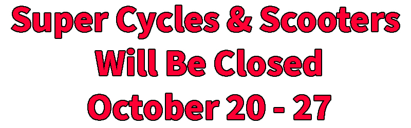 Will be closed Oct. 20-27